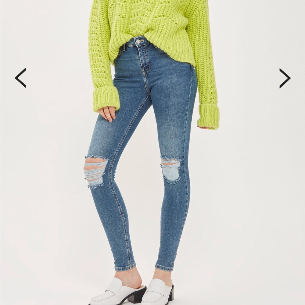 Topshop MOTO Ripped Jamie Jeans